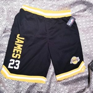 LeBron Lakers Black Shorts